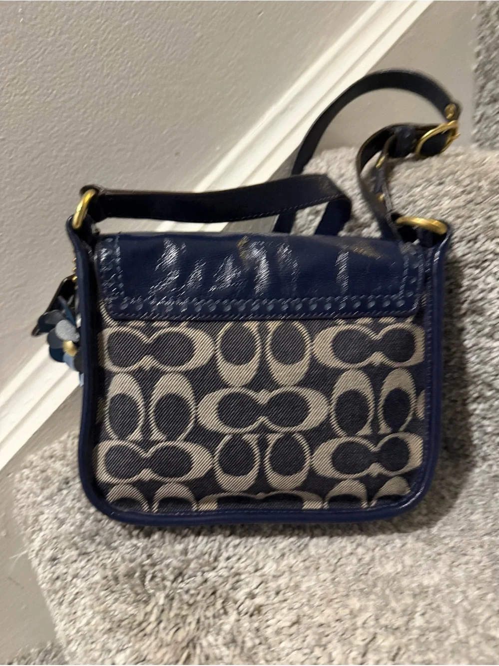 Vintage Coach Bleecker Signature Denim Jessie Swing Bag